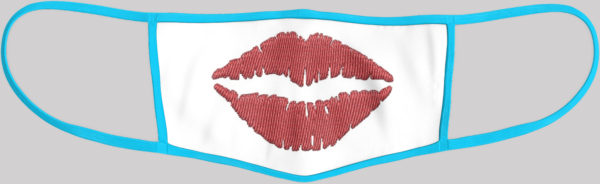 lips embroidery for mask