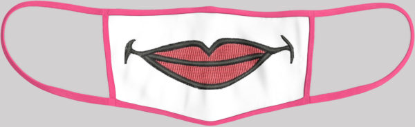 lips embroidery for mask