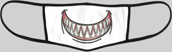 shark face embroidery for mask