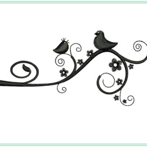 2 Bird On Tree Machine Embroidery Design