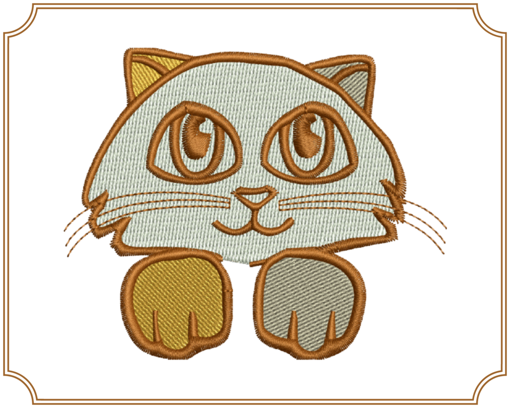 Cute Kitten Machine Embroidery Design | Pace Digitizing