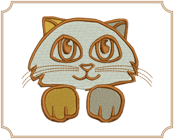 Cute Kitten machine embroidery design