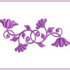 Floral machine embroidery design