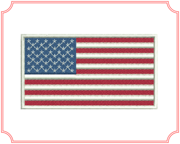 USA Flag machine embroidery design