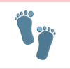 baby feet machine embroidery design