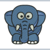 cute elephant machine embroidery design