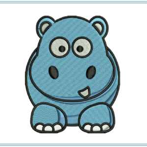 Cute Hippo Machine Embroidery Design