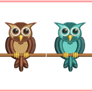 Two Owls Machine Embroidery Design